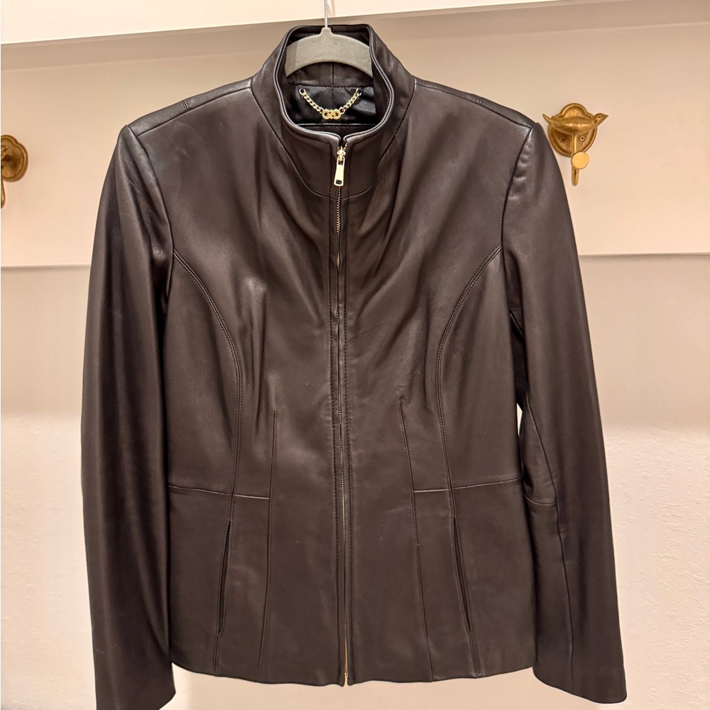 Cole Haan Black Leather Jacket